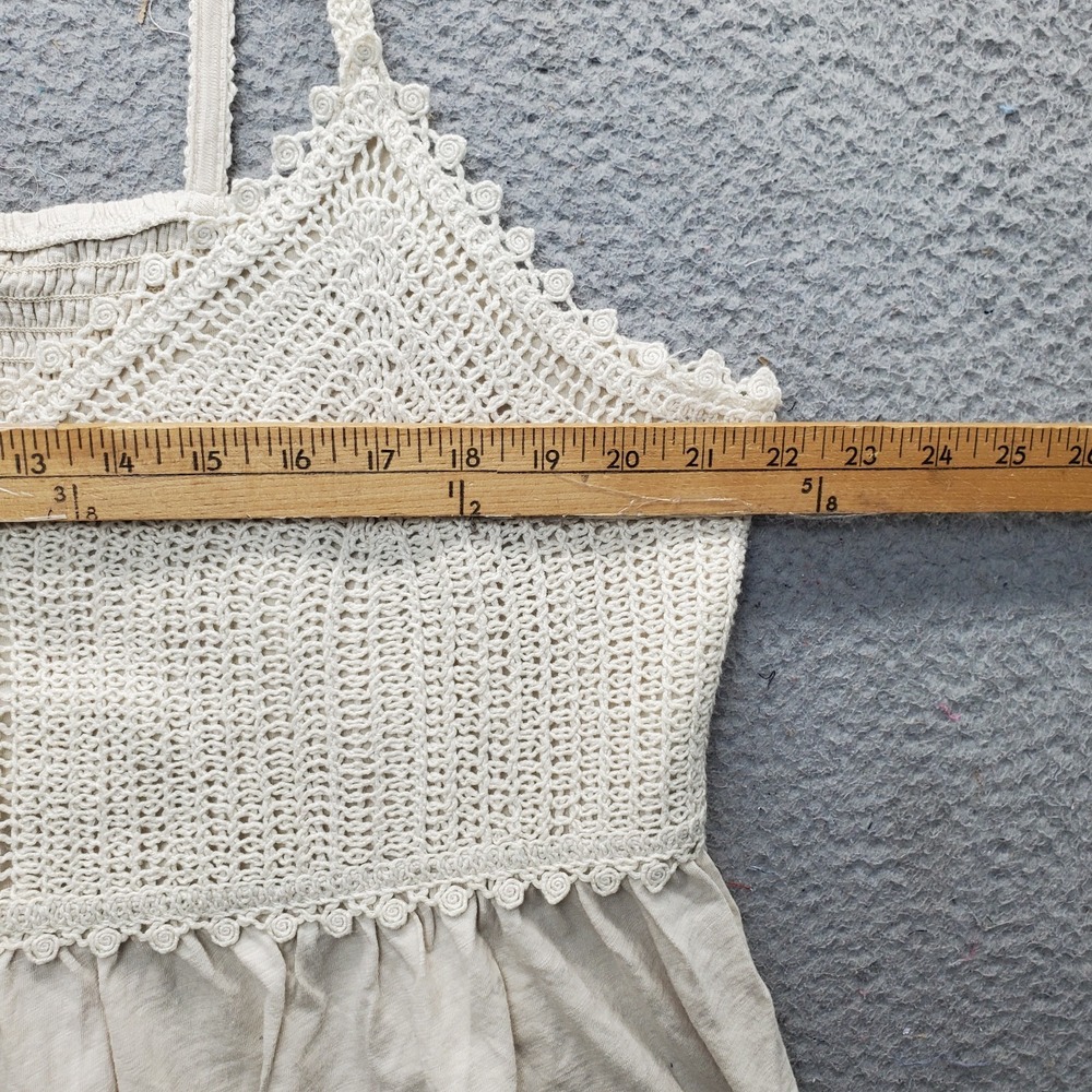 Lot of 2 Old Navy Crop Tank Top Womens 2X Multicolor Crochet Bodice Flowing Hem - Picture 4 of 13